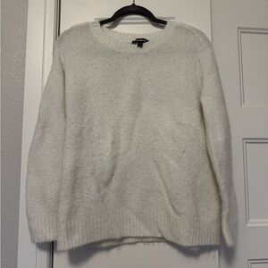Express Soft White Crewneck Sweater